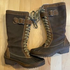 Sorel tall leather boots $100